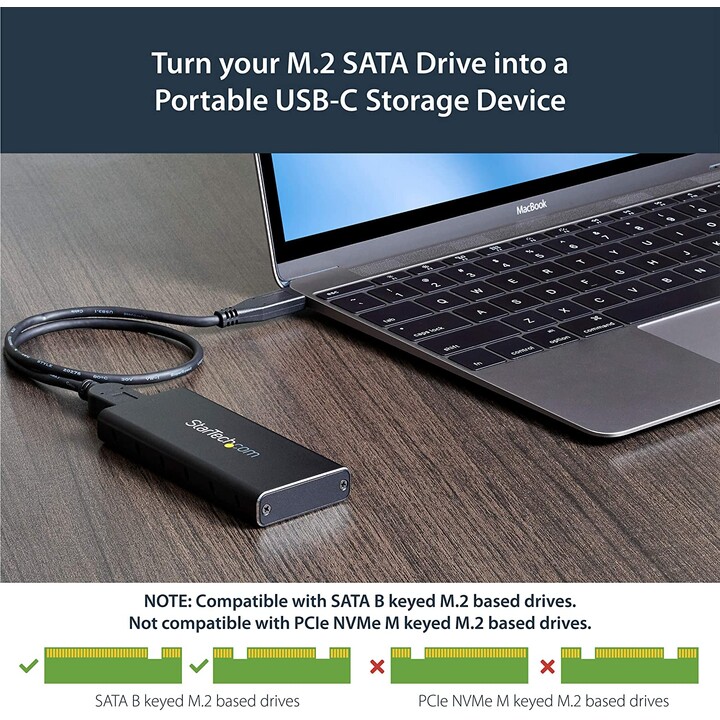 STARTECH M.2 FESTPLATTENADAPTER FÜR USB-C