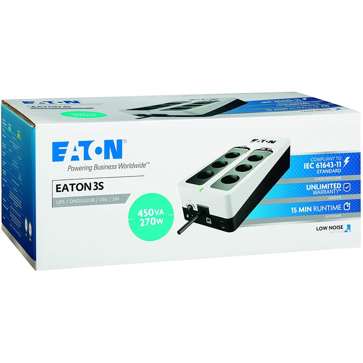 UPS EATON 3S 450VA 270W + TERMINAL BOARD 6 SOCKETS
