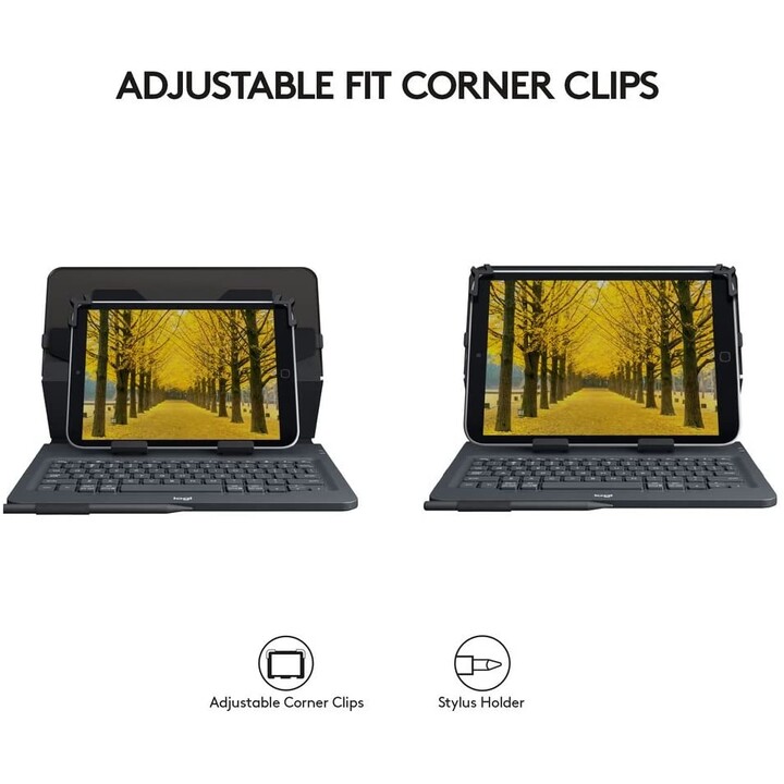 CLAVIER LOGITECH UNIVERSAL 9 "-10" + ÉTUI + CRAYON BLUETOOTH