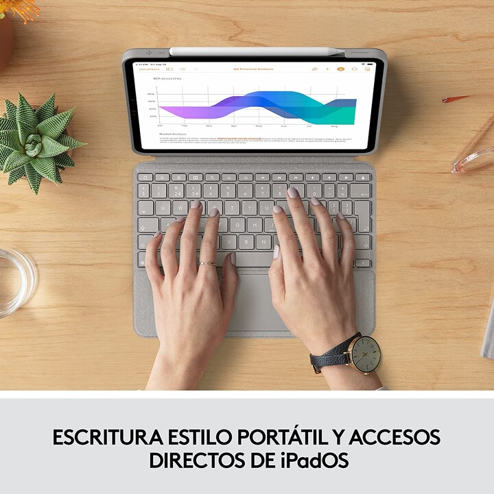 LOGITECH COMBO TOUCH SAND CASE + TASTATUR FÜR IPAD PRO 12,9" (5. GEN)
