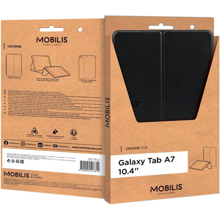 MOBILIS ORIGINE CASE PORTA TABLET NERA PER GALAXY TAB A7 10.4