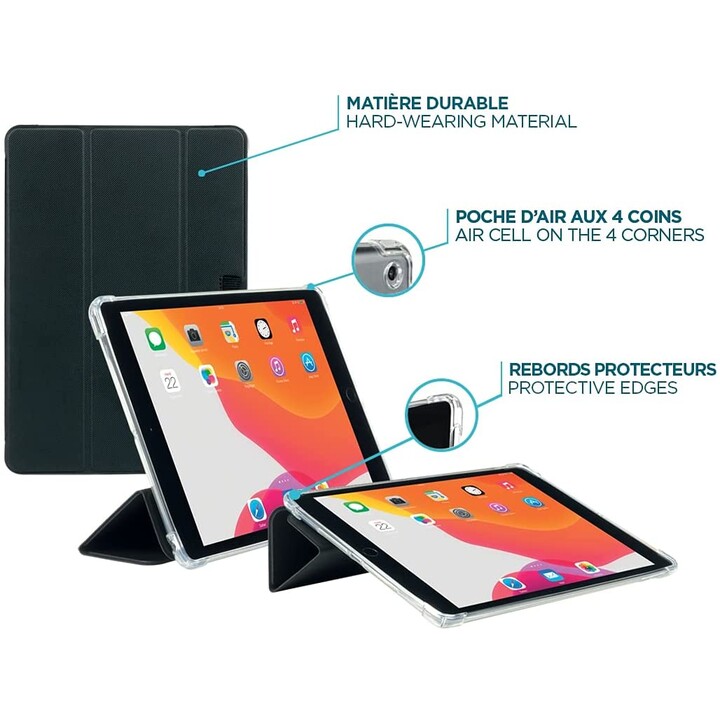 Mobilis Protective Folio Porta Tablet Nera Per Ipad 9/8/7 Gen 10.2