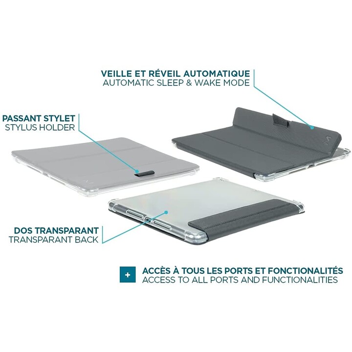 Mobilis Protective Folio Porta Tablet Nera Per Ipad 9/8/7 Gen 10.2