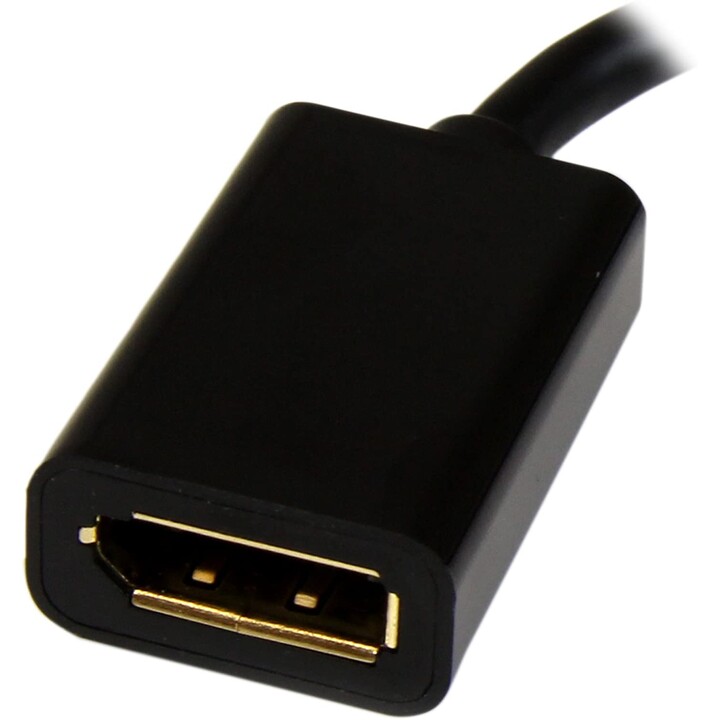 ADAPTADOR STARTECH MINI DISPLAYPORT MACHO / DISPLAYPORT FÊMEA PRETO