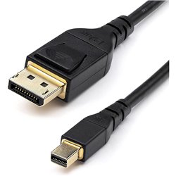 CABLE STARTECH DISPLAYPORT MALE / MINI DISPLAYPORT MALE 1M BLACK