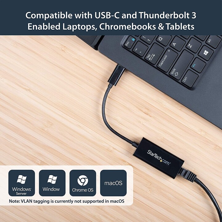 RED STARTECH 10/100/1000 USB-C BLACK CARD