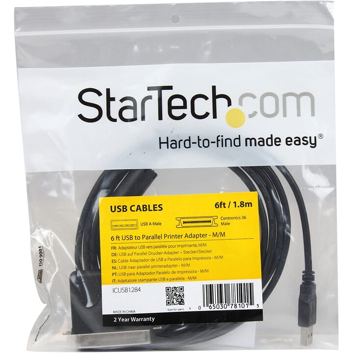 CABLE STARTECH USB A / CENTRONICS MALE 1.8M