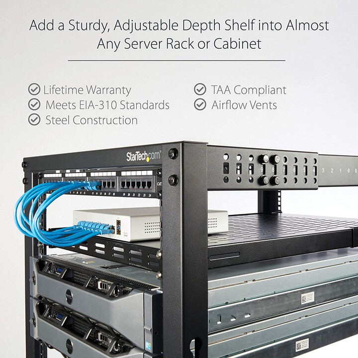 ADJUSTABLE FIXED TRAY STARTECH RACK 19 "1U F700