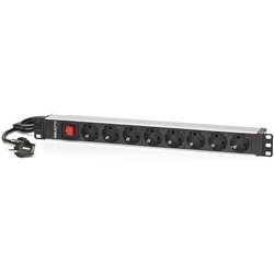REGLETA SALICRU SPS 8F PDU 8 TOMAS BLACK 1.5M + INTERRUPTOR