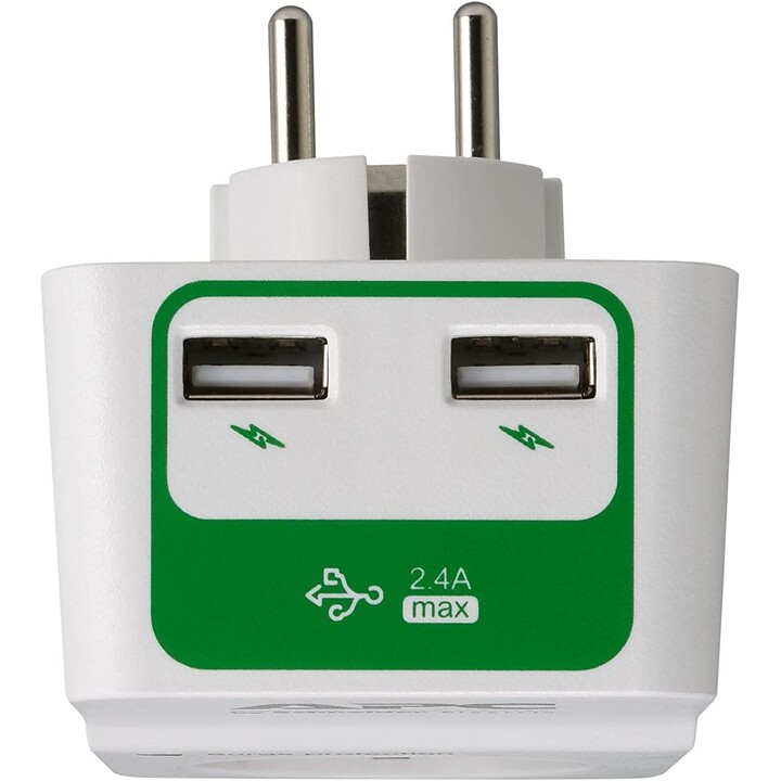 FASCIA PROTETTIVA APPOGGI SUPPORTO APC 1 PRESA + 2 USB BIANCHE