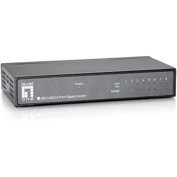 SWITCH LEVEL ONE GEU-0822 10/100/1000 8 PORTS