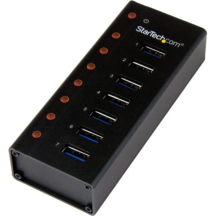 HUB STARTECH 7 USB 3.0 ANSCHLÜSSE SCHWARZ