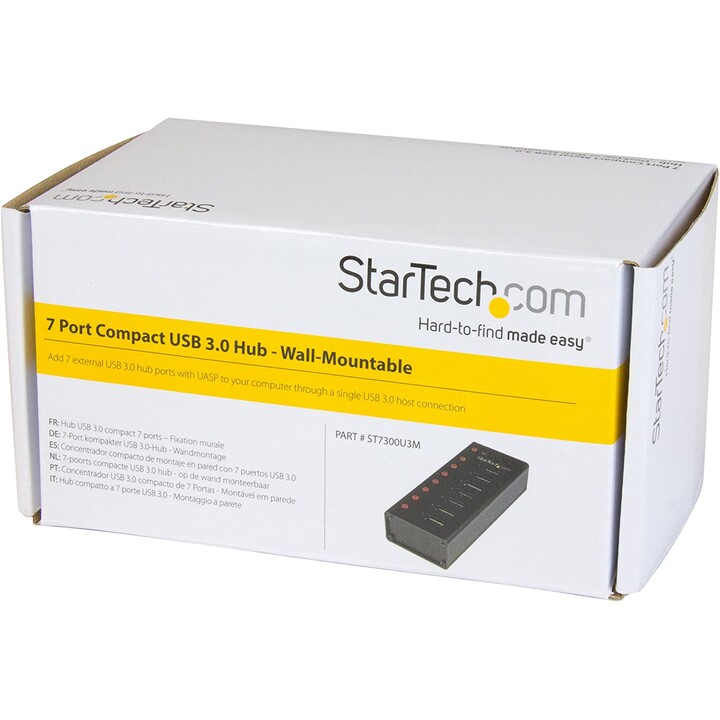 HUB STARTECH 7 USB 3.0 ANSCHLÜSSE SCHWARZ