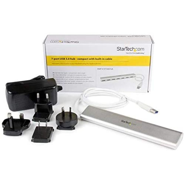 HUB STARTECH 7 USB 3.0 ANSCHLÜSSE ALUMINIUM SILBER