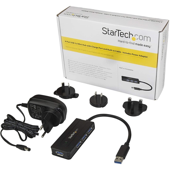 HUB STARTECH ST4300 MINI 4 PORTE USB 3.0 NERO