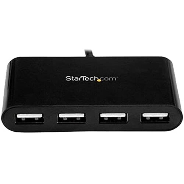 HUB STARTECH USB-C 4 PORTS USB 2.0 SCHWARZ
