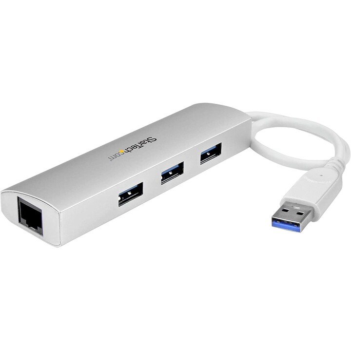 HUB STARTECH 3 PORTS USB 3.0 + RJ45 ARGENT