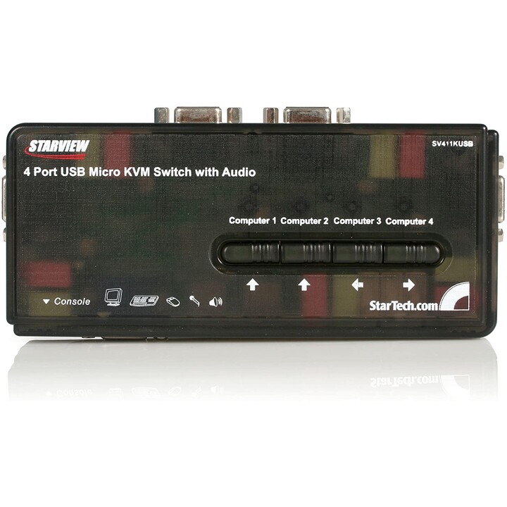 COMMUTATEUR KVM STARTECH 4X1 MON, TEC, RA USB