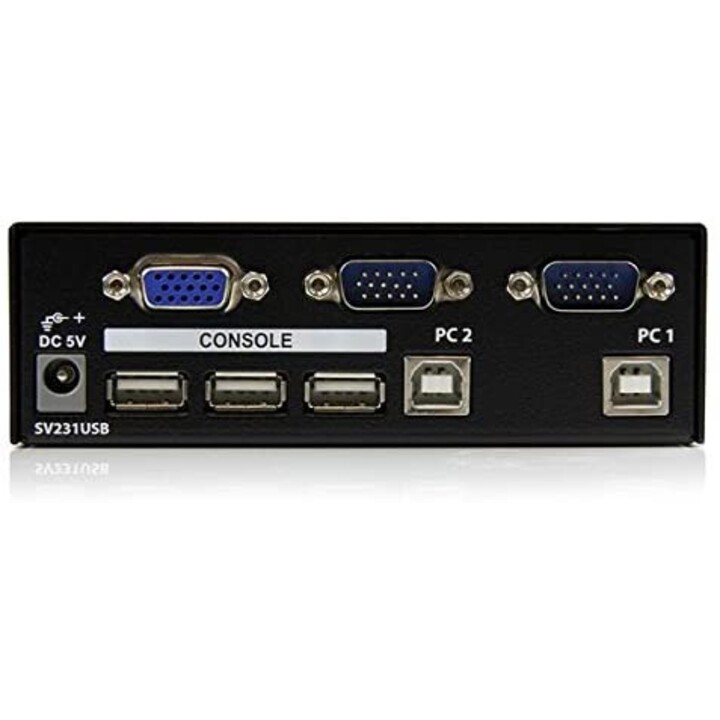 CONMUTADOR KVM STARTECH 2X1 PROFESIONAL MON, TEC, RA USB