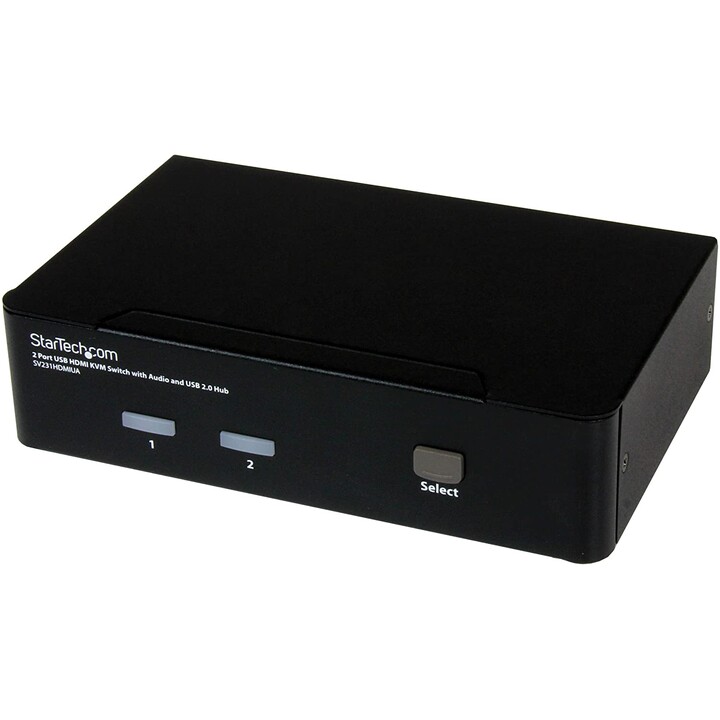 CONMUTADOR KVM STARTECH 2X1 HDMI, TEC RA USB + AUDIO