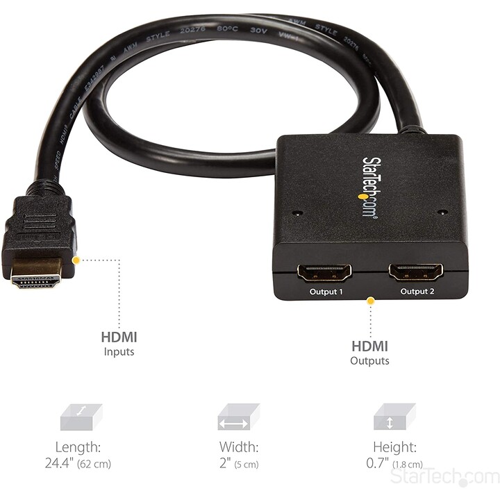 MULTIPLEXOR STARTECH HDMI 4K 2 MONITORES