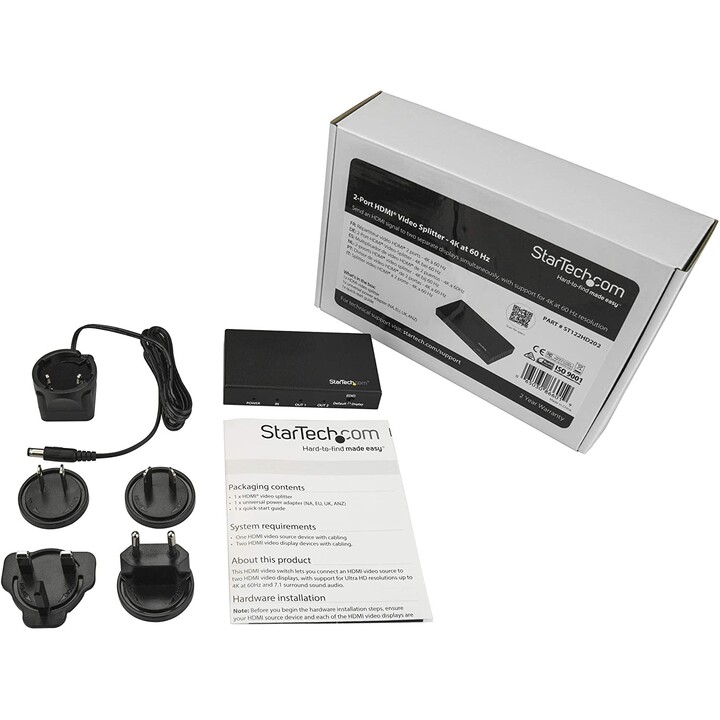 STARTECH HDMI 4K 60HZ MULTIPLEXOR 2 MONITORES