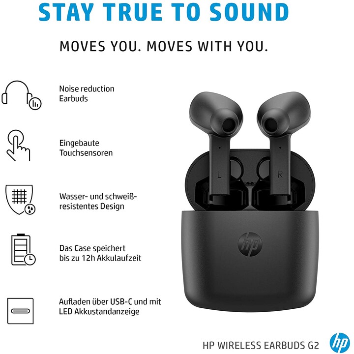 HP Earbuds G2 Schwarz