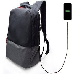 EWENT URBAN BACKPACK SAC A DOS PORTABLE 17.3" + PORT USB NOIR