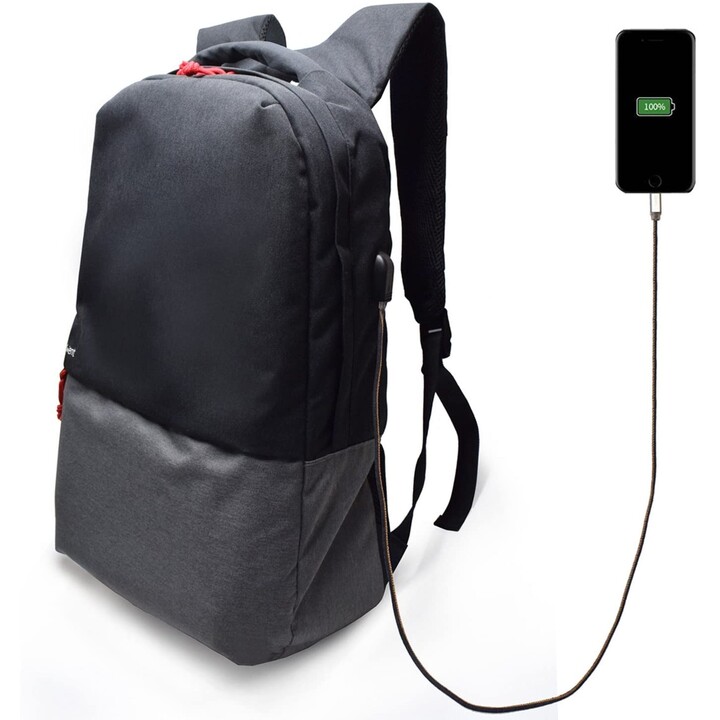 EWENT URBAN BACKPACK SAC A DOS PORTABLE 17.3" + PORT USB NOIR