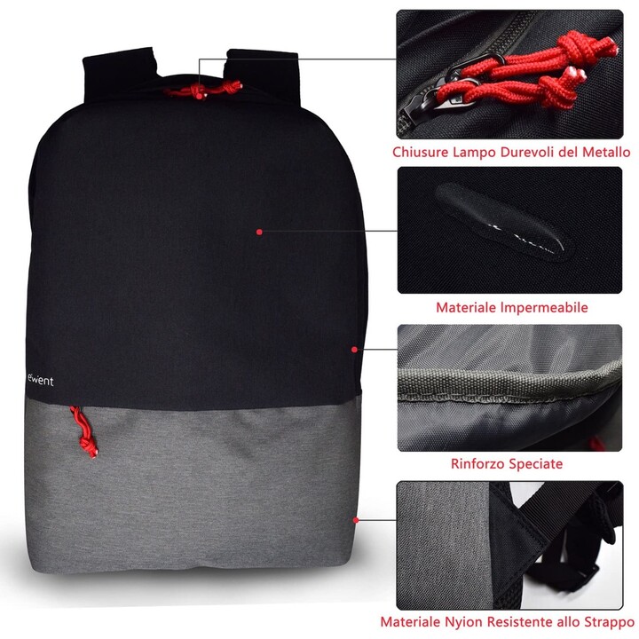 EWENT URBAN BACKPACK SAC A DOS PORTABLE 17.3" + PORT USB NOIR