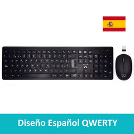 COMBO TASTIERA/MOUSE EWENT EW3256 WIRELESS NERO