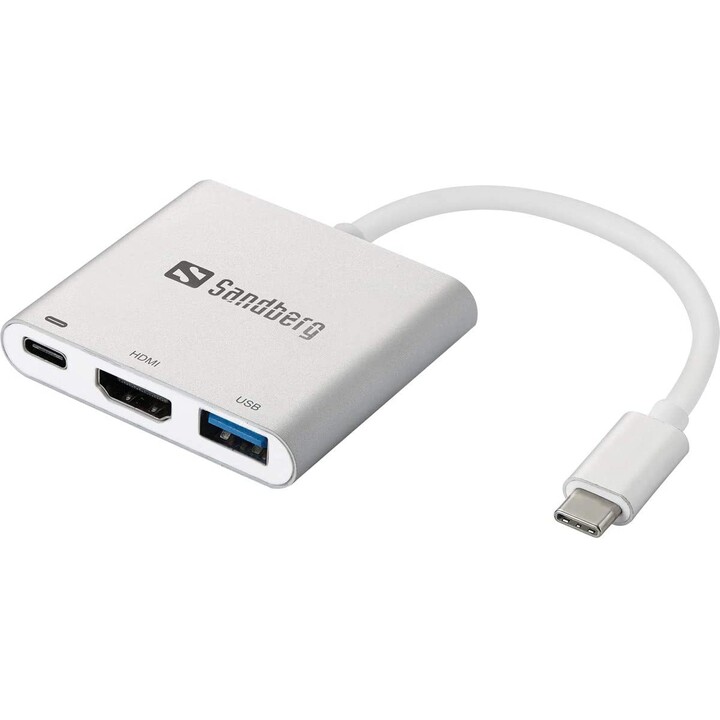 SANDBERG ADAPTER USB TYPE C CONNECTOR HDMI USB