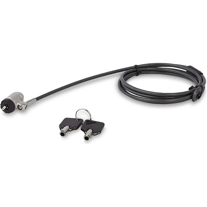StarTech.com LTLOCKKEY keyed laptop security cable, 2 m, black