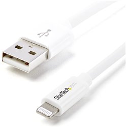 CABLE STARTECH USB 2.0 A MACHO / APPLE LIGHTNING MACHO 2M WHITE