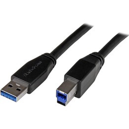 CABLE STARTECH USB 3.0 A MALE / USB 3.0 B MALE ACTIVE 10M BLACK