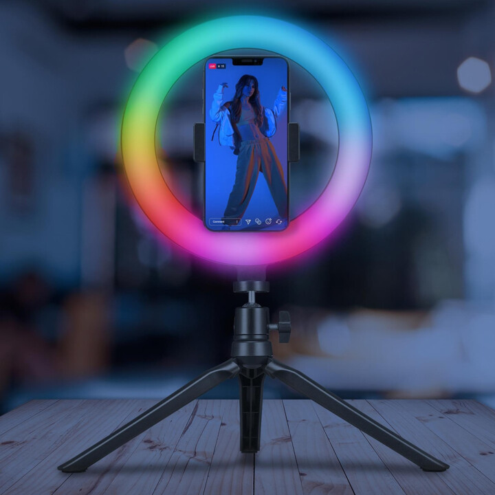 CELLY SMARTPHONE PROCLICK TRIPOD SUPPORT WITH RING LED LIGHT