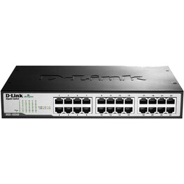 D-Link 24-port 10/100M NWay Desktop - Internal PSU (incl. 19" rack mount kit) Non-gr
