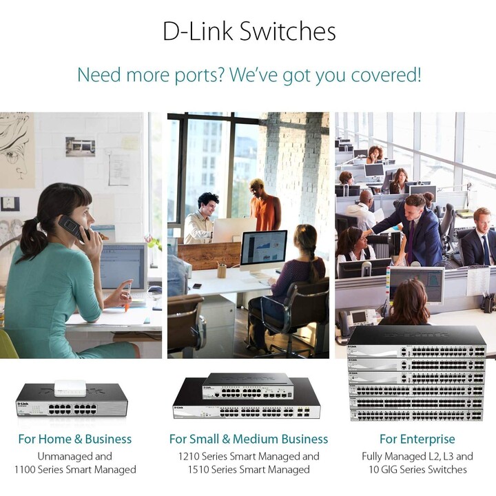 Switch D-Link DES-1024D a 24 porte nero