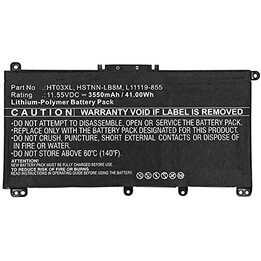 BATTERIA PORTATILE MICROBATTERIA 11.55V 3550MAH 41WH NERO
