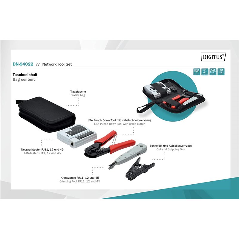 ASSMANN TOOL KIT GRIPPER CABLE TESTER