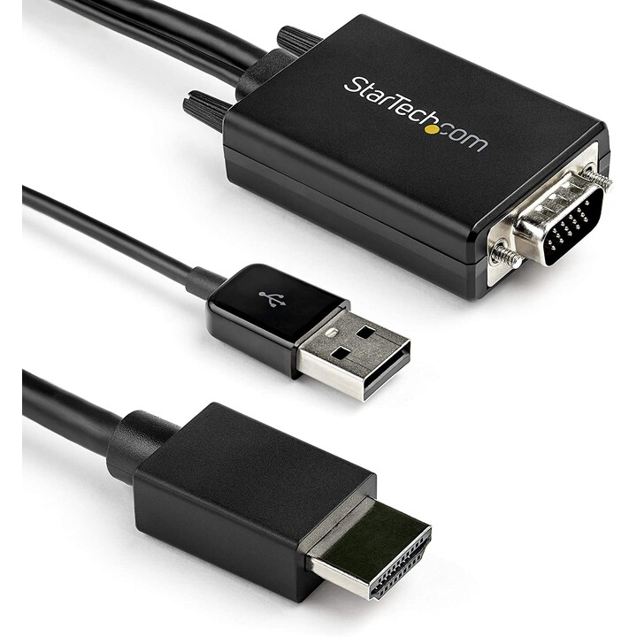 CABLE STARTECH VGA MACHO + AUDIO USB / HDMI MACHO 2M BLACK