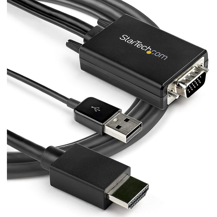 CABLE STARTECH VGA MACHO + AUDIO USB / HDMI MACHO 2M BLACK