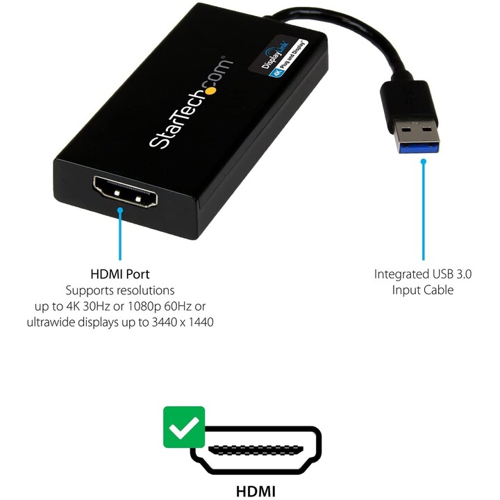 ADATTATORE VIDEO ESTERNO STARTECH USB 3.0 MASCHIO / HDMI FEMMINA