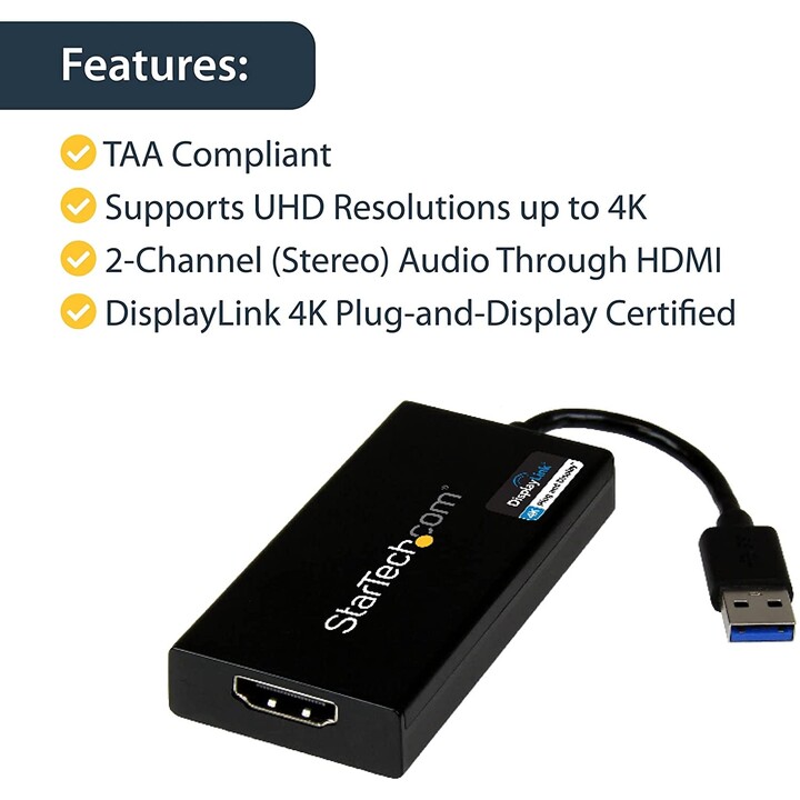 ADAPTADOR DE VÍDEO EXTERNO STARTECH USB 3.0 MACHO / HDMI FÊMEA