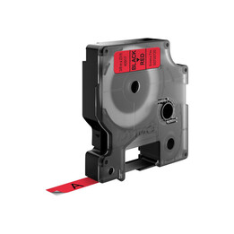 DYMO D1 Schriftband S0720720 9 mm x 7 m schwarz auf rot