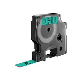 DYMO D1 45019 nastro per etichette standard S0720590 12 mm x 7 m nero su verde