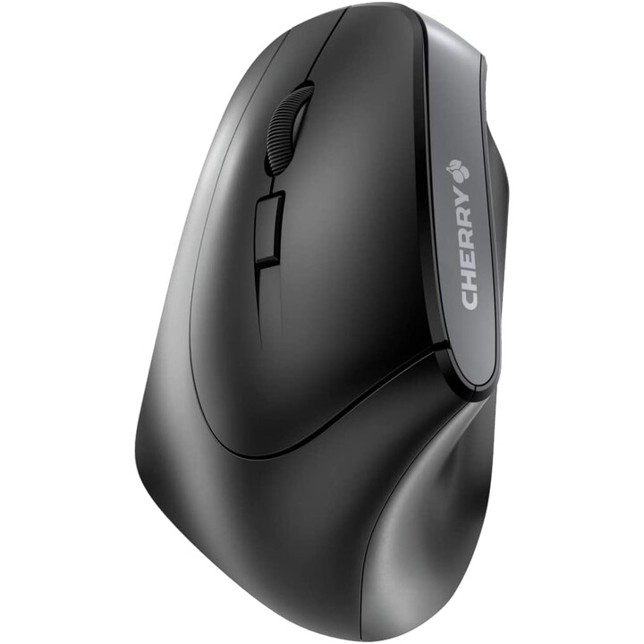 RATO CEREJA ERGONÔMICO VERTICAL SEM FIO MW 4500 ESQUERDO ESQUERDO PRETO