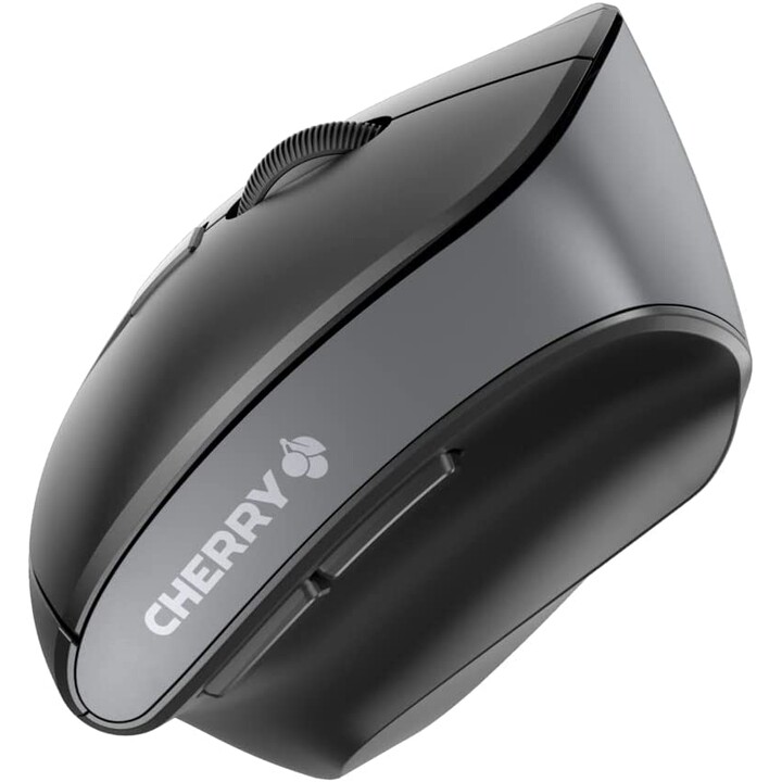 RATO CEREJA ERGONÔMICO VERTICAL SEM FIO MW 4500 ESQUERDO ESQUERDO PRETO