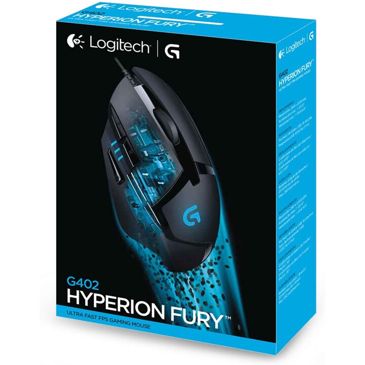 Logitech Hyperion Fury G402 Gaming-Maus – 4000 DPI