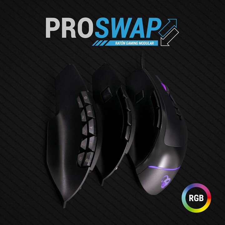 MOUSE DEEP GAMING DEEP DP PRO SWAP MODULARE USB NERO